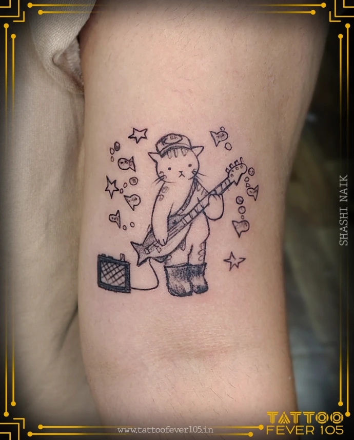 Fine line floral tattoo Mumbai TattooFever105