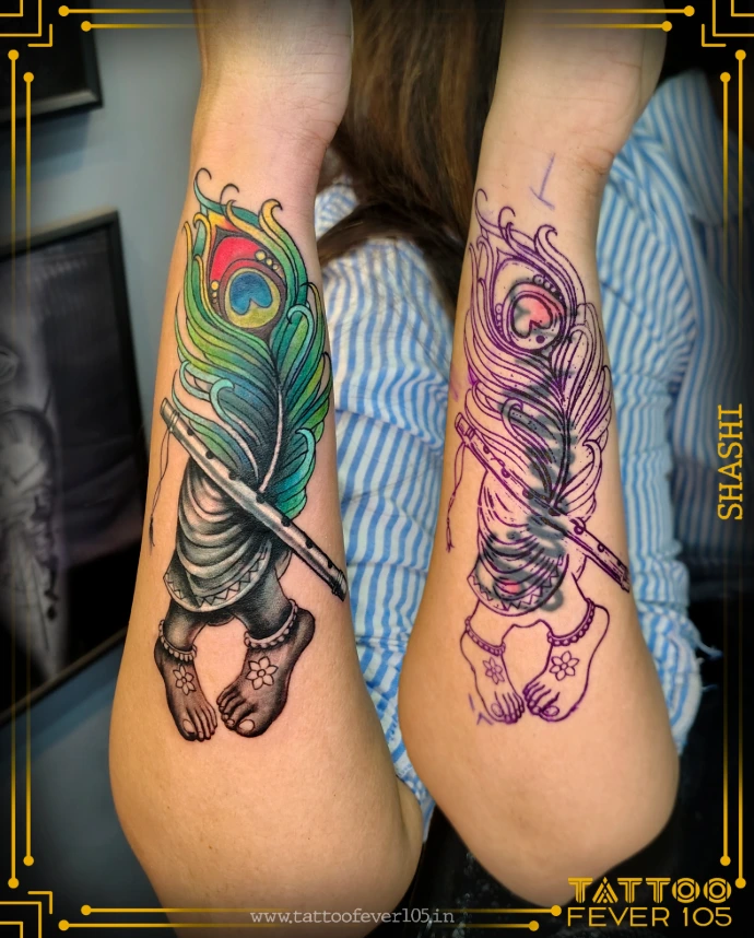 Blackwork geometric tattoo Mumbai TattooFever105