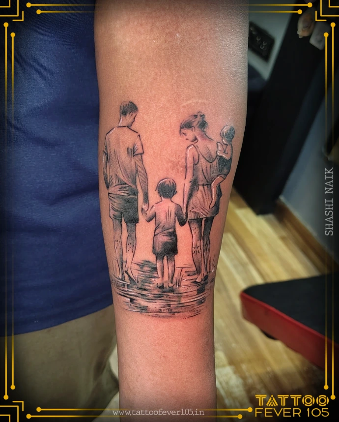 Abstract blackwork tattoo by TattooFever105 Mumbai