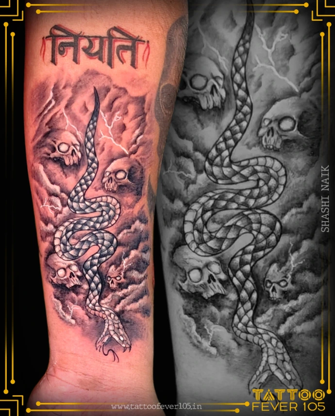 Fine line tattoo design by TattooFever105 Mumbai